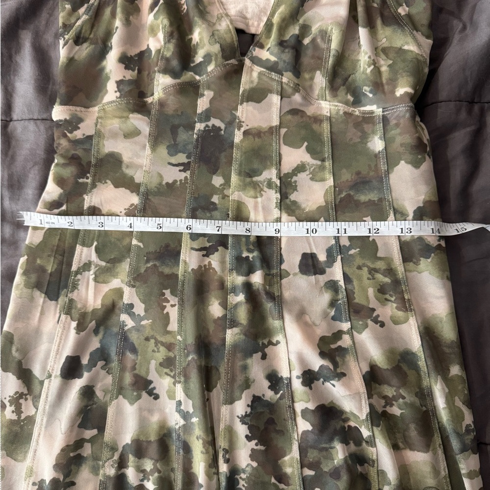 Anthropologie Pilcro Seamed V Neck Mesh Midi Dress Size XS (up to a medium) - Picture 4 of 10
